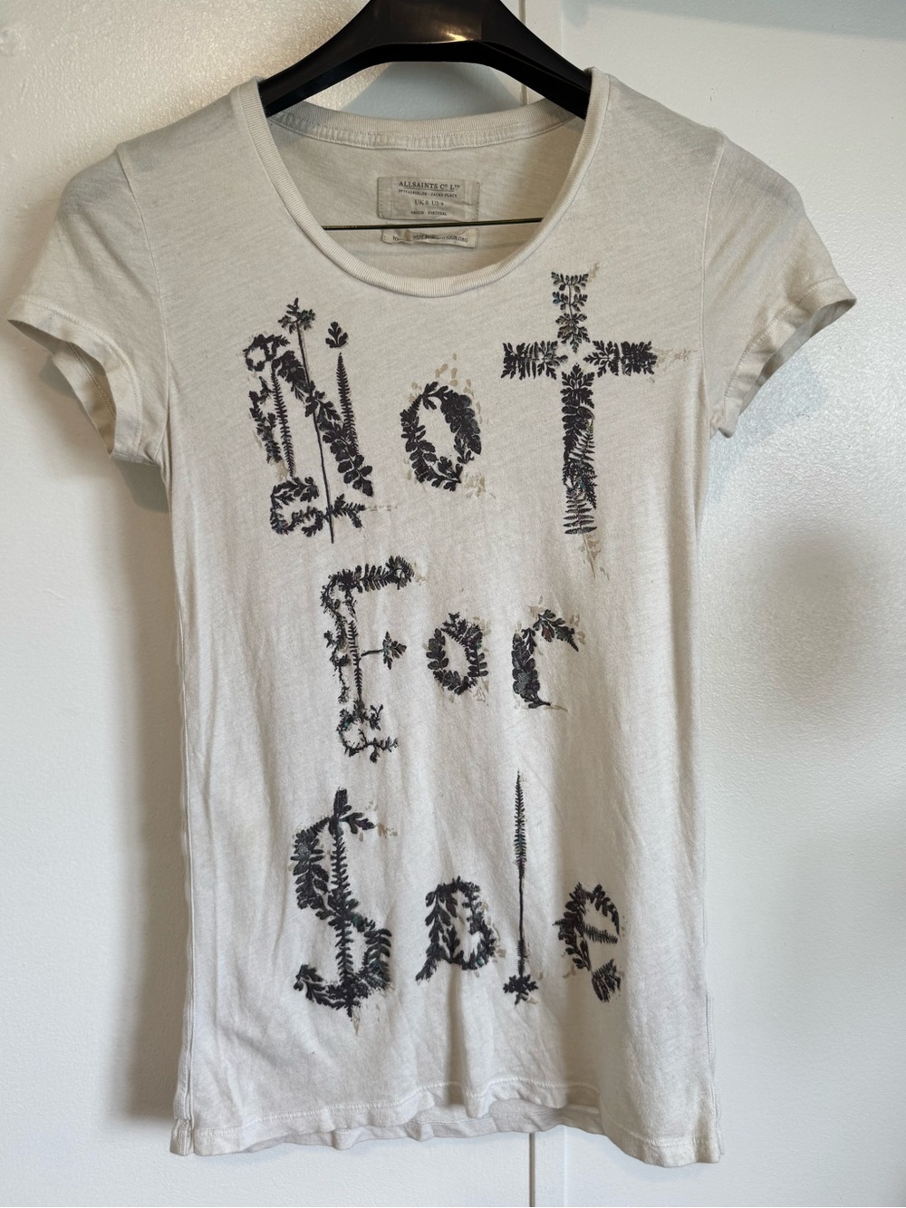 All Saints 'Not For Sale' Campaign Tee